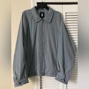 Roundtree & Yorke Slate Blue-Gray Windbreaker Jacket